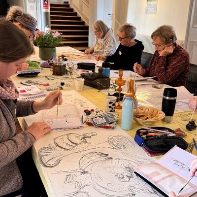 Workshop Art Jounaling im Foyer mit Insa Arndt