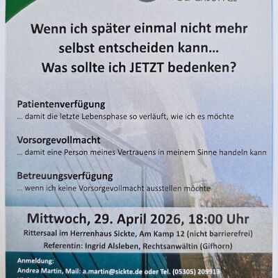 Infoveranstaltung Hospiz WF